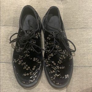 Iconic 90s floral velvet doc marten 1461 oxfords
